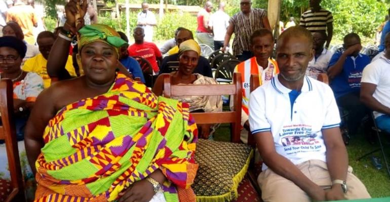 Emmanuel Mensah and Queenmother of New Edubiase, Nana Akua Dwomo II