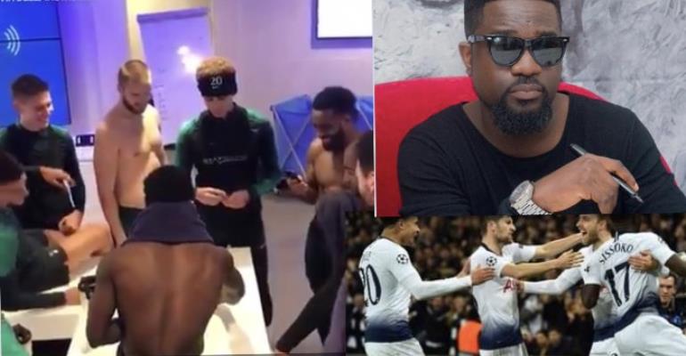 WATCH: Tottenham Hotspurs Players Jam To Sarkodie’s Adonai Song