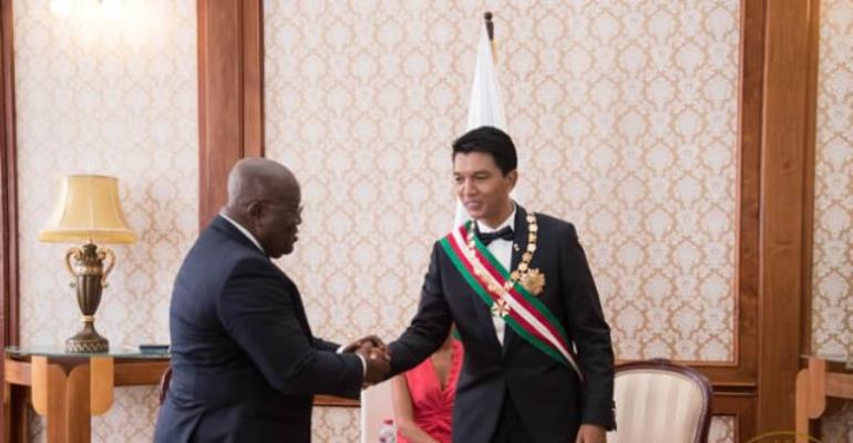 President Akufo-Addo and President of Madagascar, Nirina Rajoelina