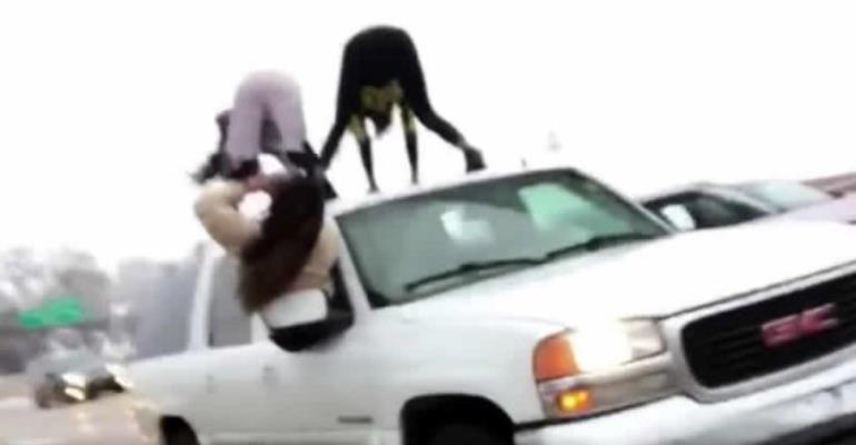 Women Twerk On Fast Moving Vehicle