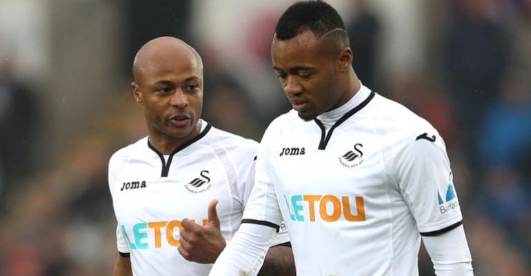 Jordan Ayew's red card in Swansea's 0-0 draw with Huddersfield Jordan Ayew's red card in Swansea's 0-0 draw with Huddersfield