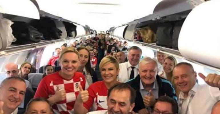 Croatian President Flies Economy Class To Russia To Cheer World Cup Team