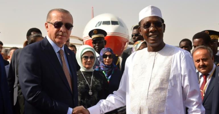 Turkish president Erdogan arrives in Chad