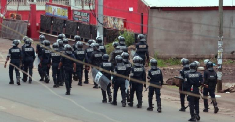Cameroonian authorities  have denied that security forces opened fire on protesters.  By STR (AFP/File)