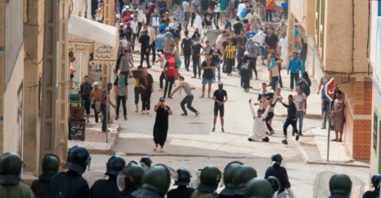 Protestors and police clash over arrest of Morocco movement head