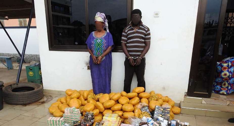 Dormaa Police Seize 147 Parcels of Suspected Indian Hemp, Tramadol in Major Intelligence Raid