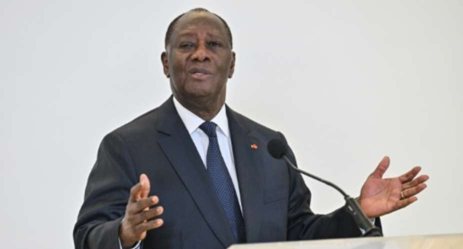Ivorian President Alassane Ouattara, 83, had not yet said he would run again.  By Issouf SANOGO (AFP/File)