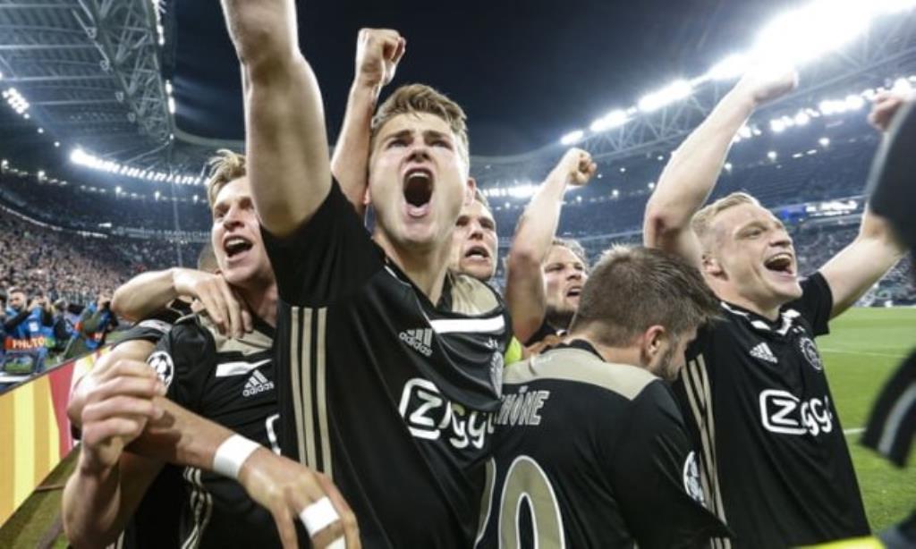 Image result for Ajax's sensational Champions League run continued as teenage captain Matthijs de Ligt's goal eliminated Juventus and secured their place in the semi-finals.