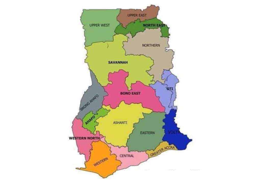 map of ghana and regions Ghana Now Has 16 Regions map of ghana and regions