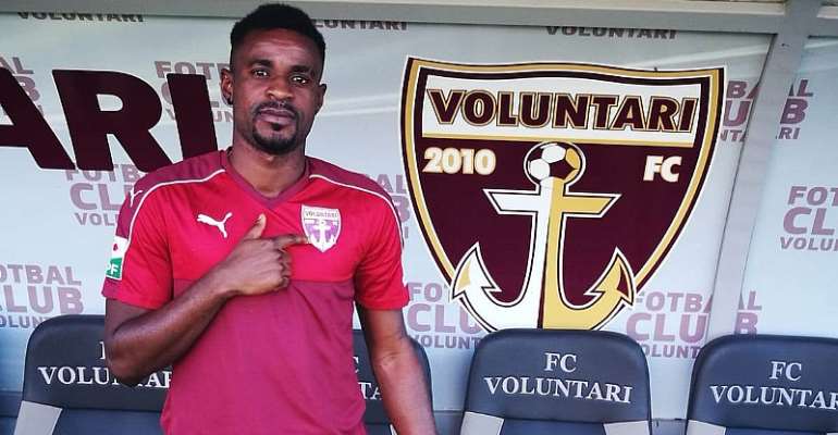 Ghanaian Striker Richard Gadze Opens Scoring Account For FC Voluntari In Romania