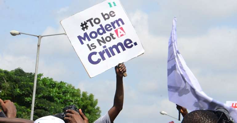 Nigerian youths are often stereotyped and harassed by the police for being in possession of a laptop or iPhone. - Source: Photo by Olukayode Jaiyeola/NurPhoto via Getty Images