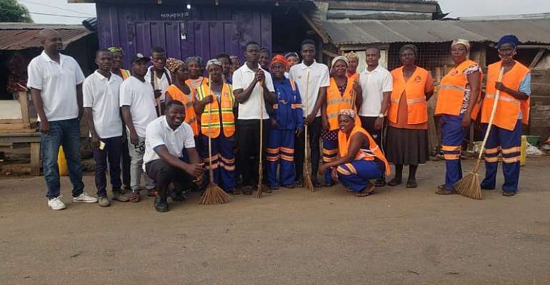 NABCO Trainees In Atiwa East Holds Clean-Up Exercise