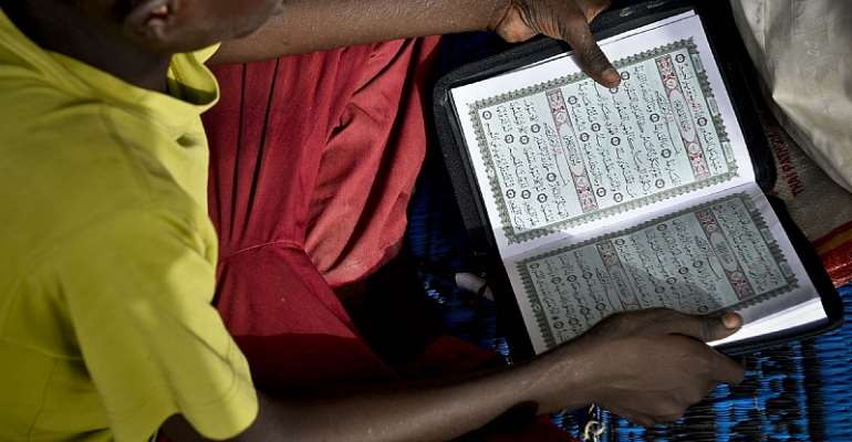 A child who fled from Central African Republic attending a class at a refugee camp in Chad. - Source: Getty Images