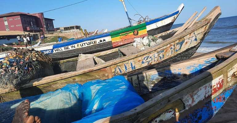 Canoes at Labadi, Credit: Juliet Etefe