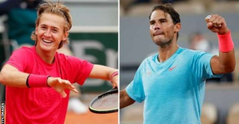 Korda (left) said he would watch tapes of Nadal's matches when he was a kid