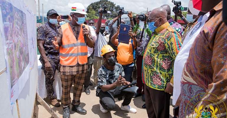 Akufo-Addo inspects €4 Million Atibie Hospital Project; $77 Million Mpraeso-Onyimso Road