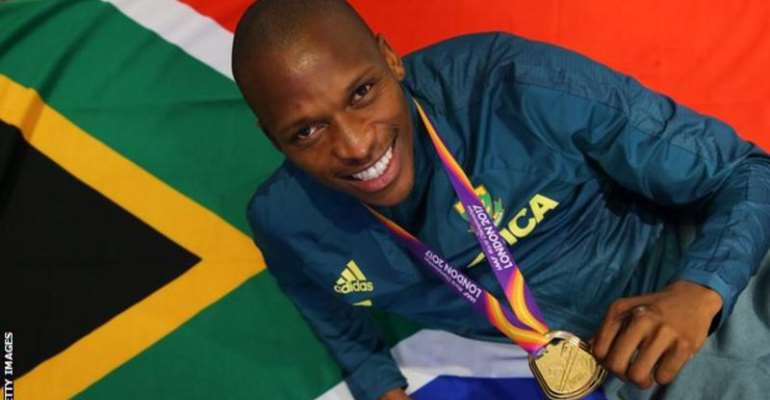 After claiming Olympic silver at Rio 2016, Luvo Manyonga won gold at the 2017 World Championships in London