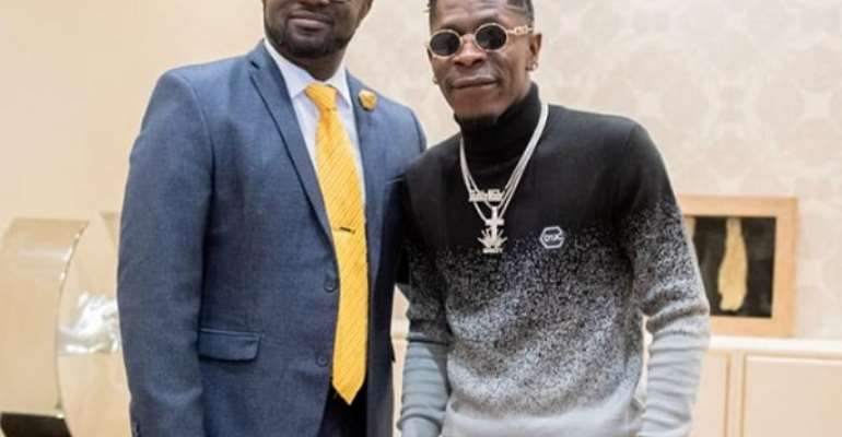 GFA Boss Kurt Okraku Meets Shatta Wale [PHOTOS]