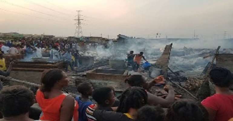Fire renders many homeless at Tema