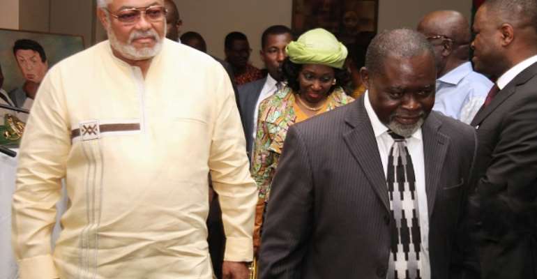 The late Jerry John Rawlings and Azumah Nelson