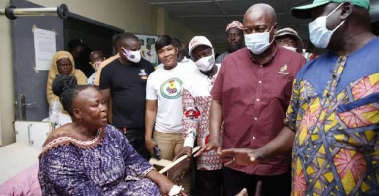 Ejura: Mahama Pays Medical Bills Of Injured NDC Supporters
