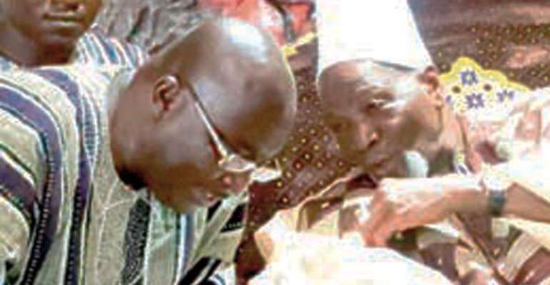 Dr. Bawumia conferring with Ya Na Abukari Mahama