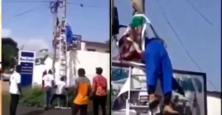 Electrician In Viral Video Didn’t Die Fixing Party Flag – La Dade-Kotopon MCE Clarifies