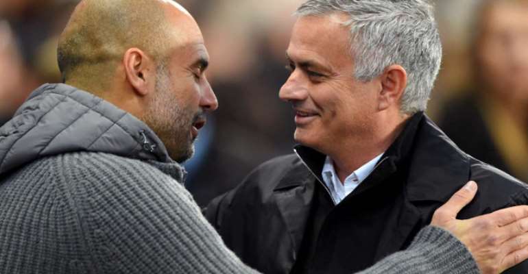 Pep Guardiola (Left) And Jose Mourinho (Right)