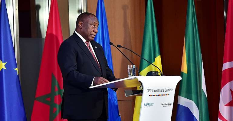 South African president Cyril Ramaphosa addressing the G20 recently. - Source: GCIS