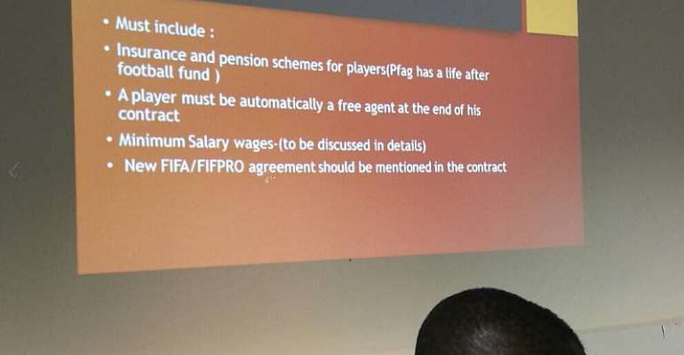 Ex-Ghana Midfielder Yusif Chibsah Makes Presentation On Behalf Of PFAG At Ghana FA Seminar