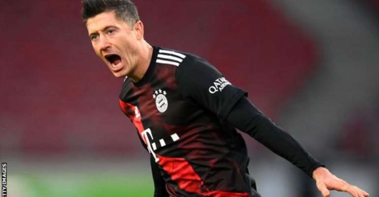 Robert Lewandoski has 12 goals and four assists in his eight Bundesliga appearances this season