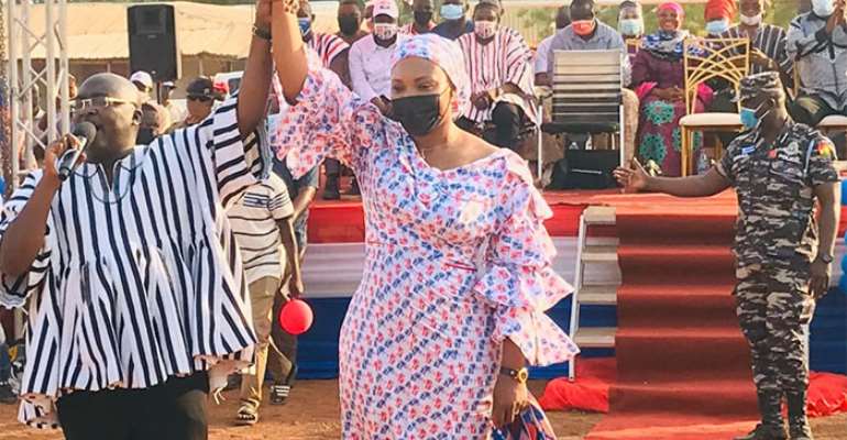 Dr. Mahamudu Bawumia with Felicia Tetteh in Sagnarigu