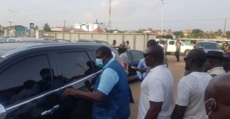 NDC supporters besiege Buck Press over suspicions of EC printing excess ballot papers