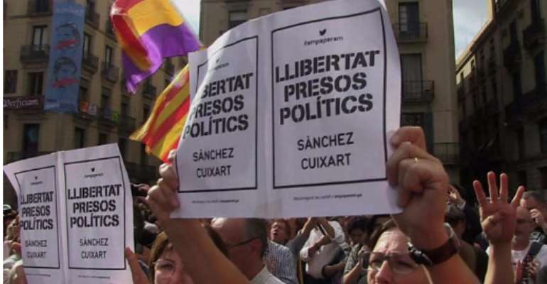 Catalan Draws Wild Protest Against Spain Jail Moves
