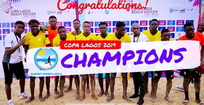 Keta SunSet Win 2019 Copa Lagos Beach Soccer Cup