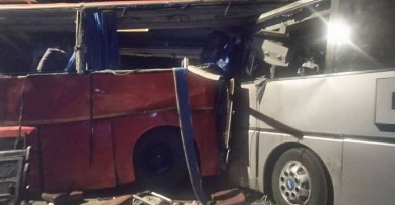The two buses were involved in a head-on collision at the Dompoase junction.