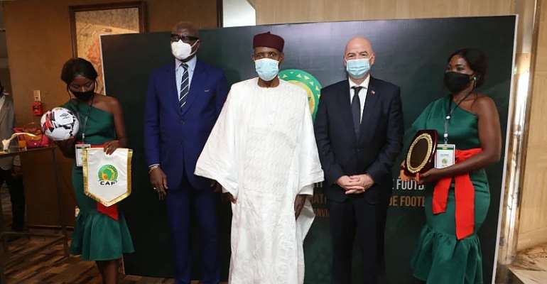 Issa Hayatou decorated Honorary Caf President