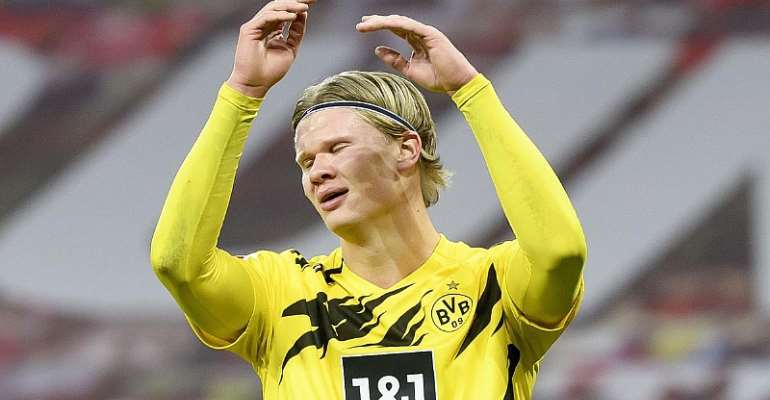 Borussia Dortmund striker Erling Haaland shows his frustration
Image credit: Getty Images