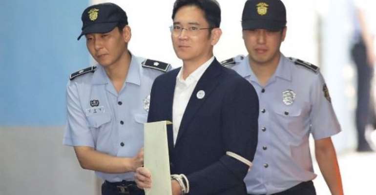 Samsung Vice Chairman Lee Jae-yong sentenced to 2.5 years in prison for corruption
