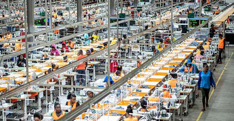 Garment factory at the Hawassa Industrial Park in Hawassa, southern Ethiopia. - Source: Photo by EYERUSALEM JIREGNA/AFP via Getty Images