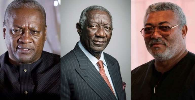 (L-R) John Mahama, John Kufuor and John Rawlings