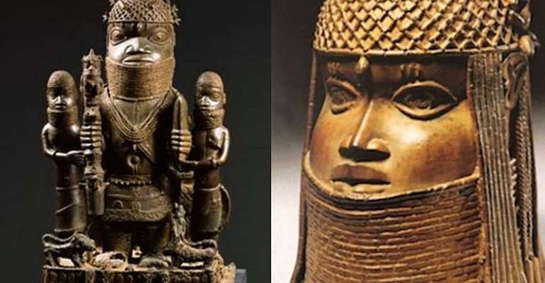 Oba Akenzua and Commemorative head of an Oba