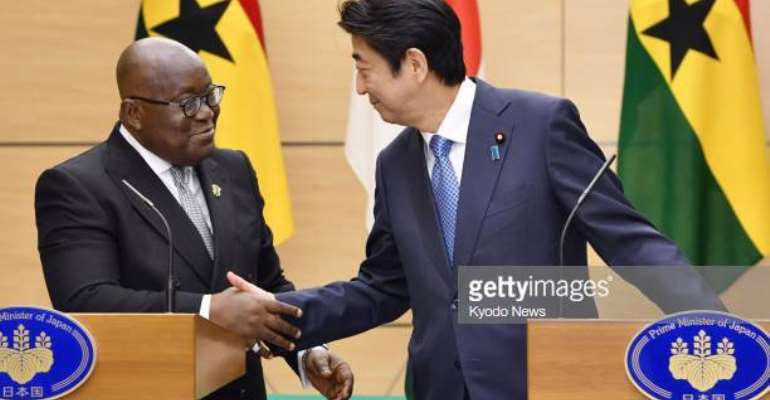 Akuffo-Addo of Ghana and Chinzo Abe of Japan. Credit to Getty images