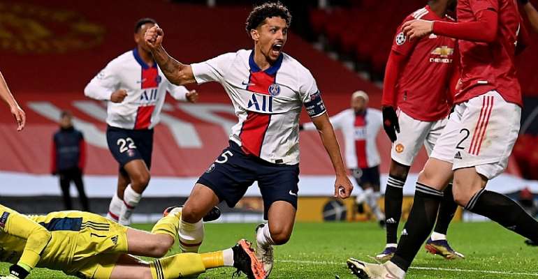 Marquinhos celebrates scoring for PSG against Manchester United
Image credit: Getty Images