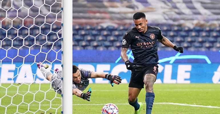 Gabriel Jesus of Manchester City scores a goal past Agustin Marchesin of Porto which is then disallowed for offside following a VAR review during the UEFA Champions League Group C stage match between FC Porto and Manchester City at Estadio do Dragao on De
Image credit: Getty Images