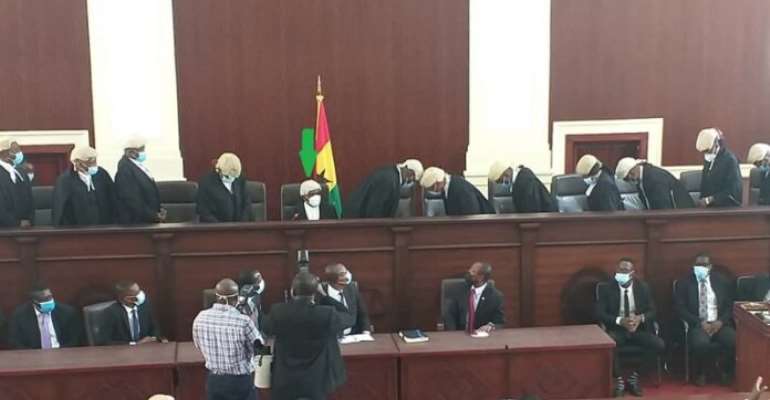 Justice Gbadegbe shed tears in Court as he retires today