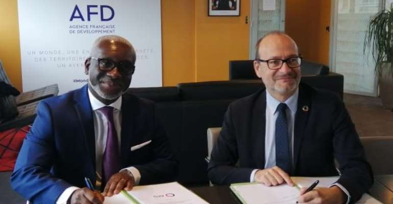 Mr Rémy Rioux, AFD Chief Executive Officer, and Mr. Félix Bikpo, AGF Group Chief Executive