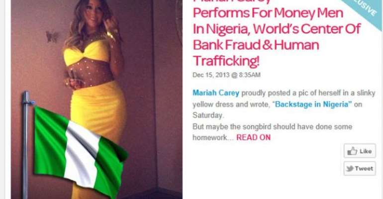 U.S Website Scolds Mariah Carey For Coming To Perform In A Country Full Of Fraudulent Acts