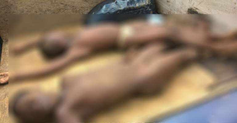 Fredaus Razak and Terry Ofosu lying dead
