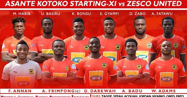 CAF CC: Kotoko Names Starting Line-Up Against ZESCO United